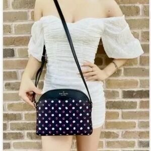 Kate Spade Payton Dome Crossbody with Fiesta Dot Black Multi